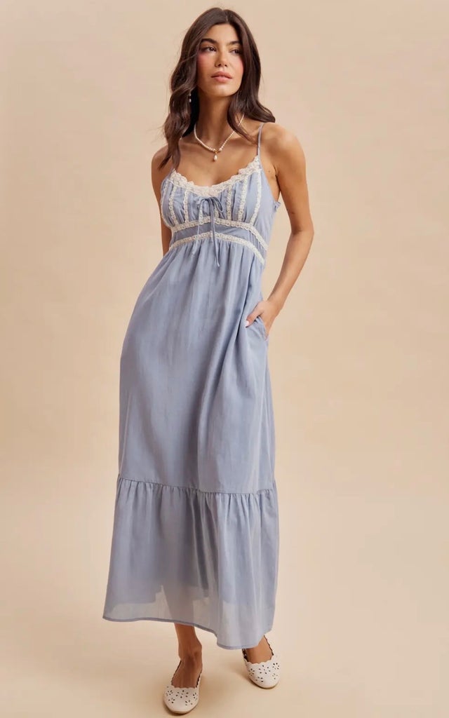 knee length dresses for ladies Z Supply Women's Balos Striped Gauze Maxi Dress